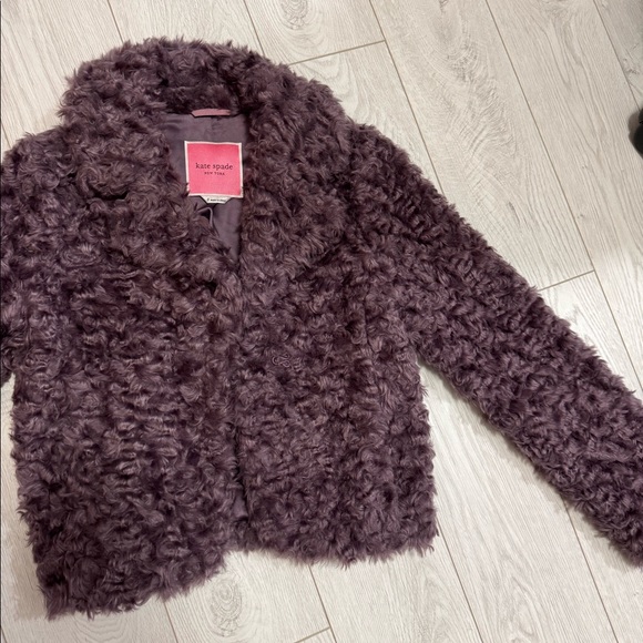 NEVER BEEN WORN Kate Spade Purple Faux Fur Jacket - Picture 4 of 8